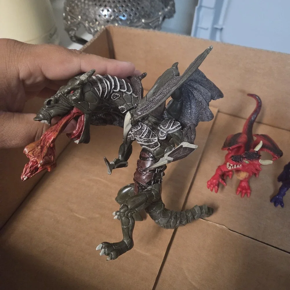 Lot Of Dragon Figures‎ Fantasy Mythical Papo Mojo Hydra Dual-head Cyber Dragon